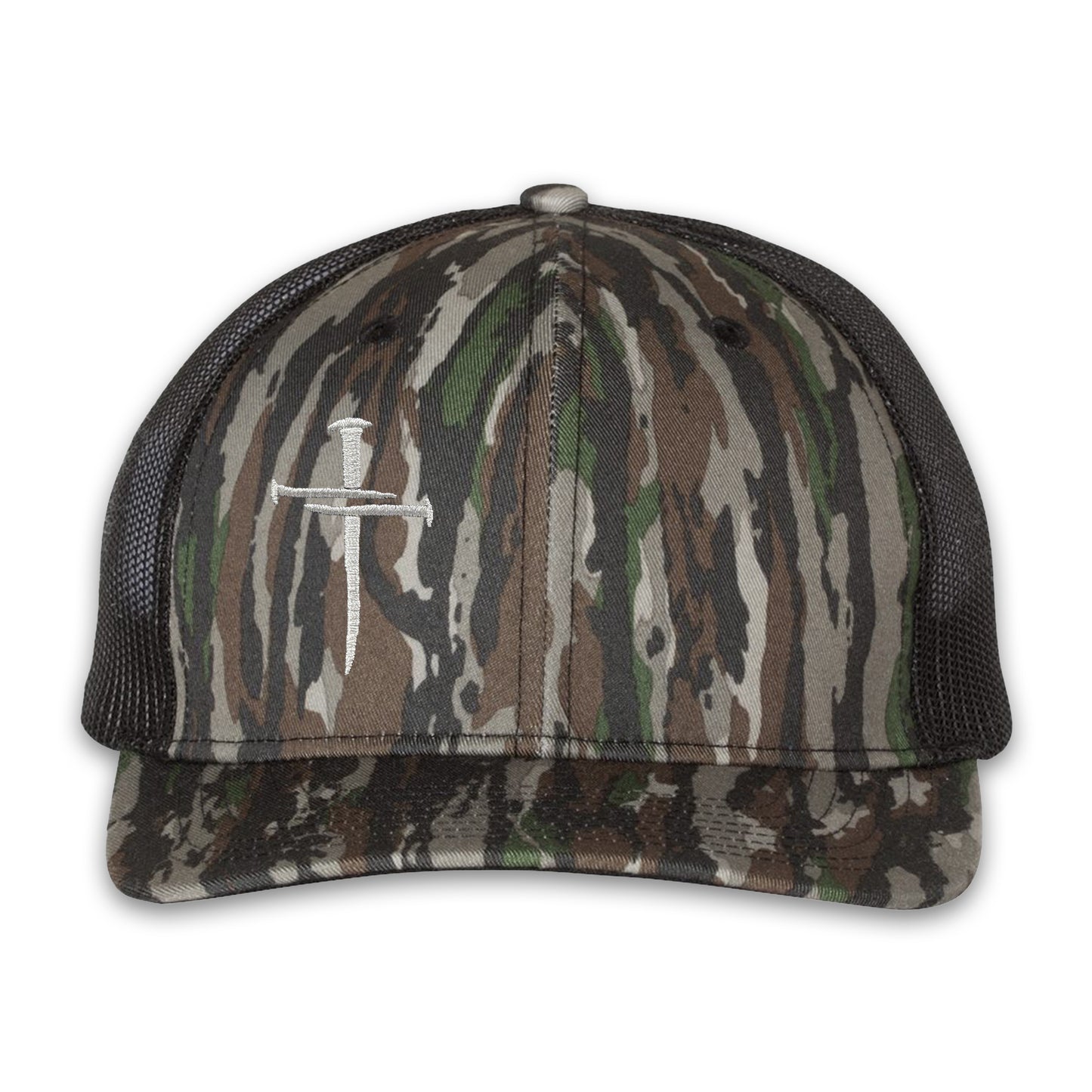 Nailed It Hat: 3 Nails Cross Embroidered Cap