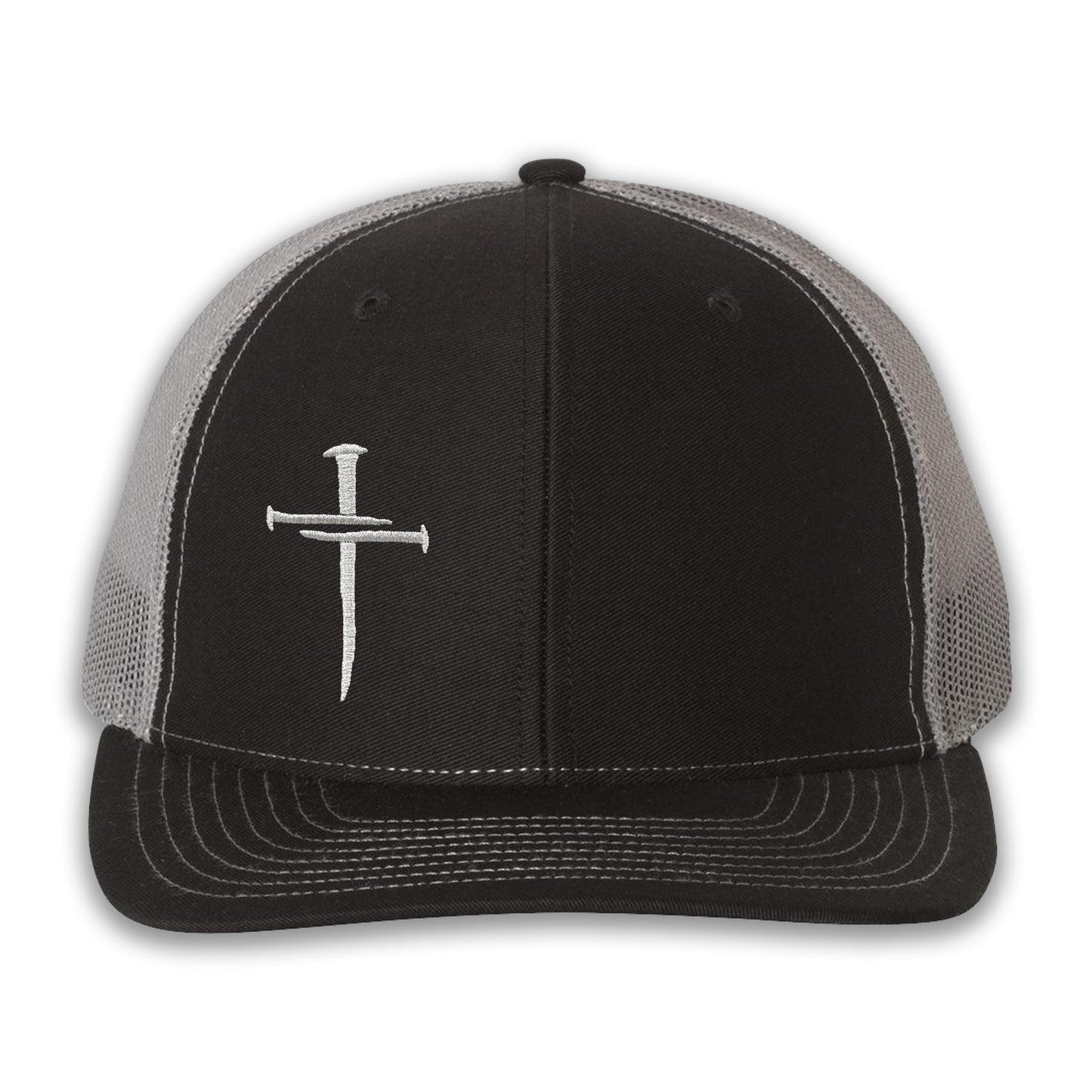 Nailed It Hat: 3 Nails Cross Embroidered Cap