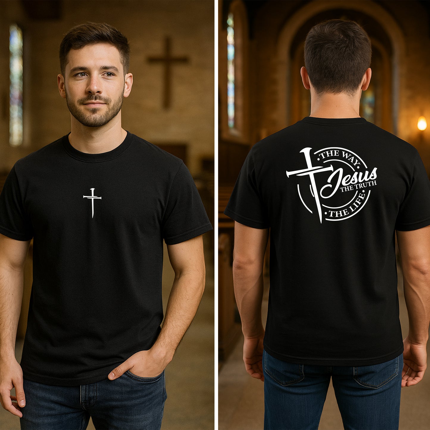 Limited Edition Jesus, The Way. The Truth. The Life. T-Shirt: Proclaim Your Faith