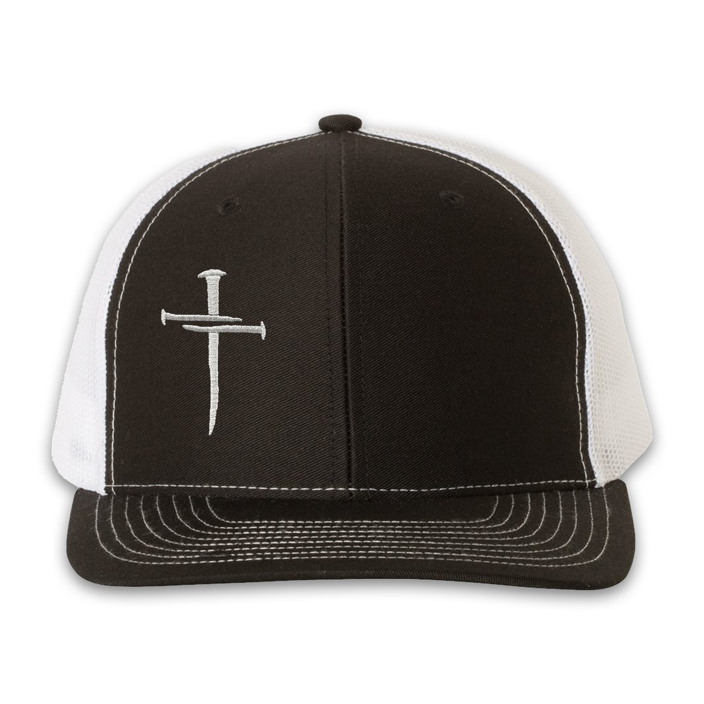 Nailed It Hat: 3 Nails Cross Embroidered Cap