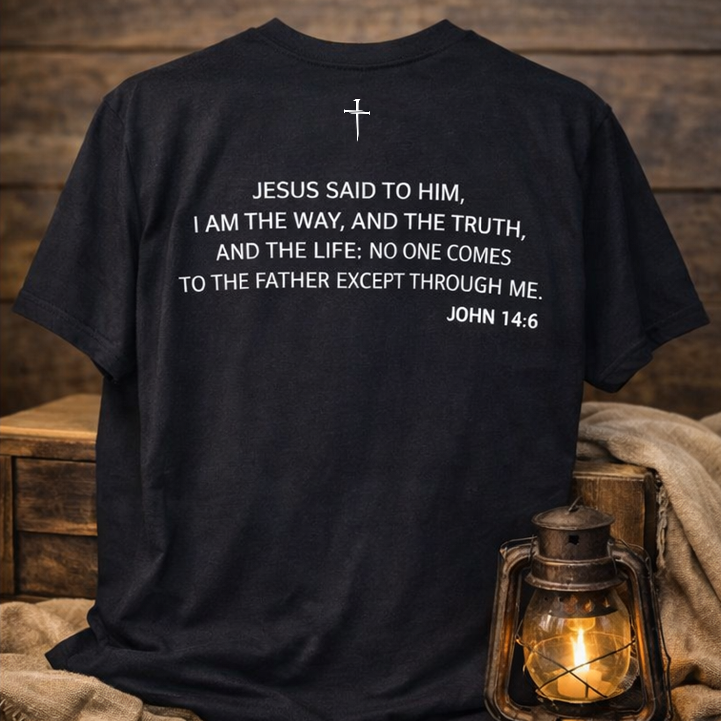 THE WAY Christian T-Shirt – John 14:6 Faith Shirt | Heavyweight USA-Made Gospel Tee