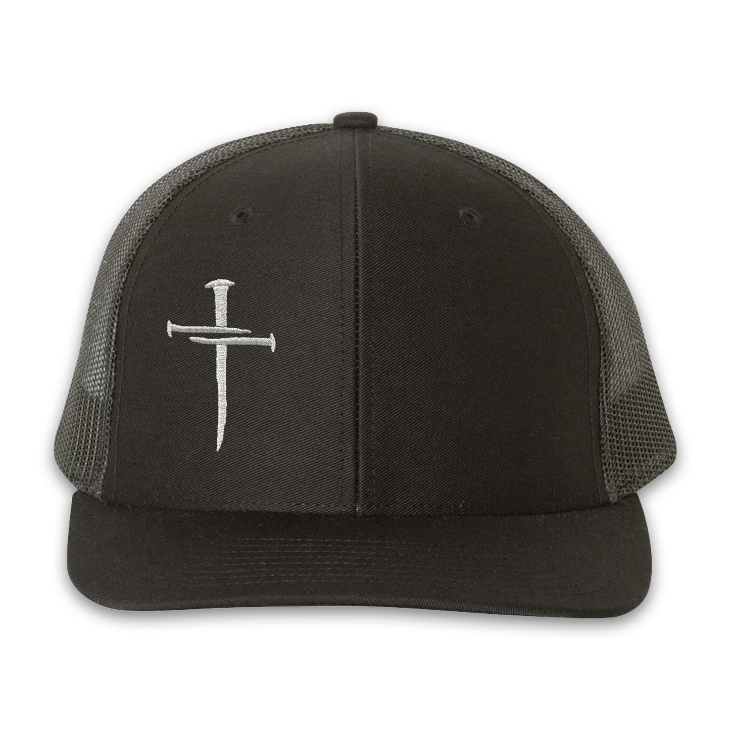 Nailed It Hat: 3 Nails Cross Embroidered Cap