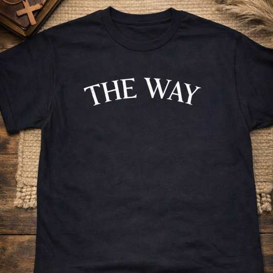 THE WAY Christian T-Shirt – John 14:6 Faith Shirt | Heavyweight USA-Made Gospel Tee