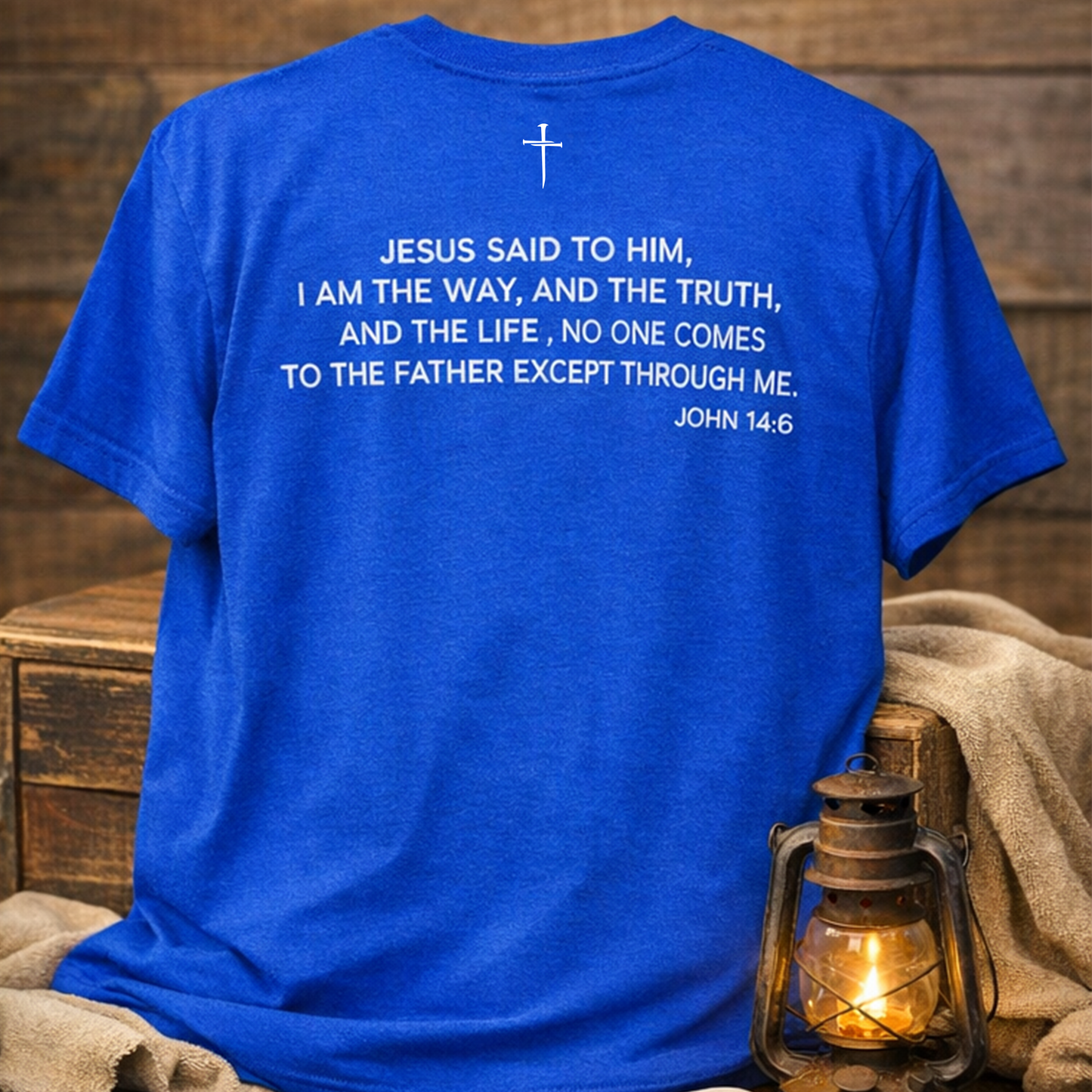 THE WAY Christian T-Shirt – John 14:6 Faith Shirt | Heavyweight USA-Made Gospel Tee
