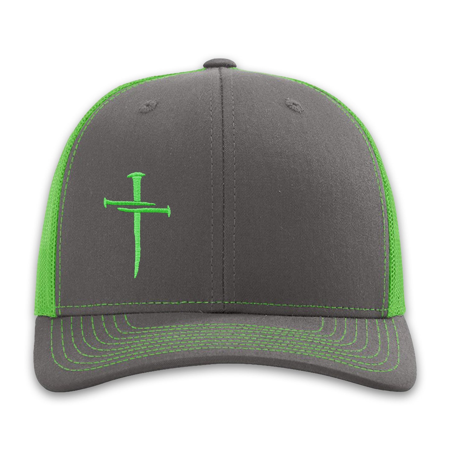 Nailed It Hat: 3 Nails Cross Embroidered Cap