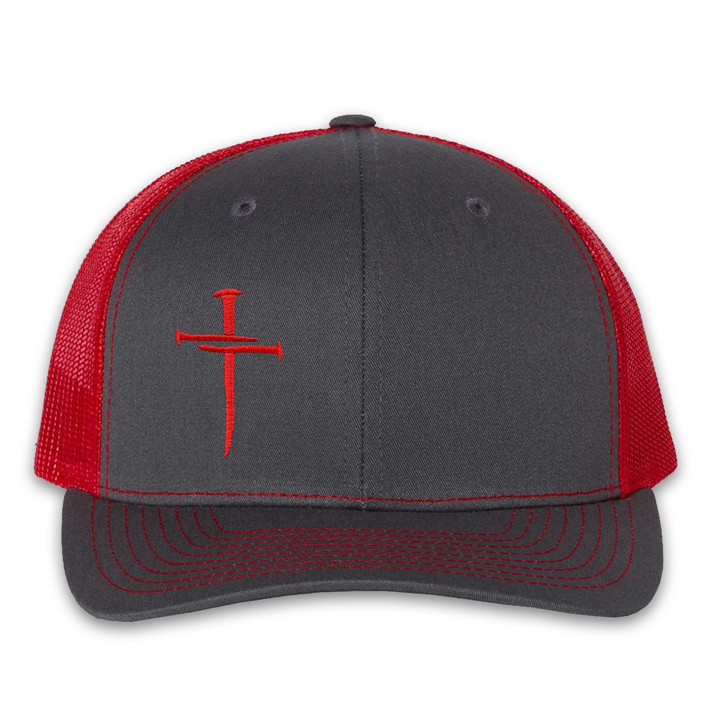 Nailed It Hat: 3 Nails Cross Embroidered Cap