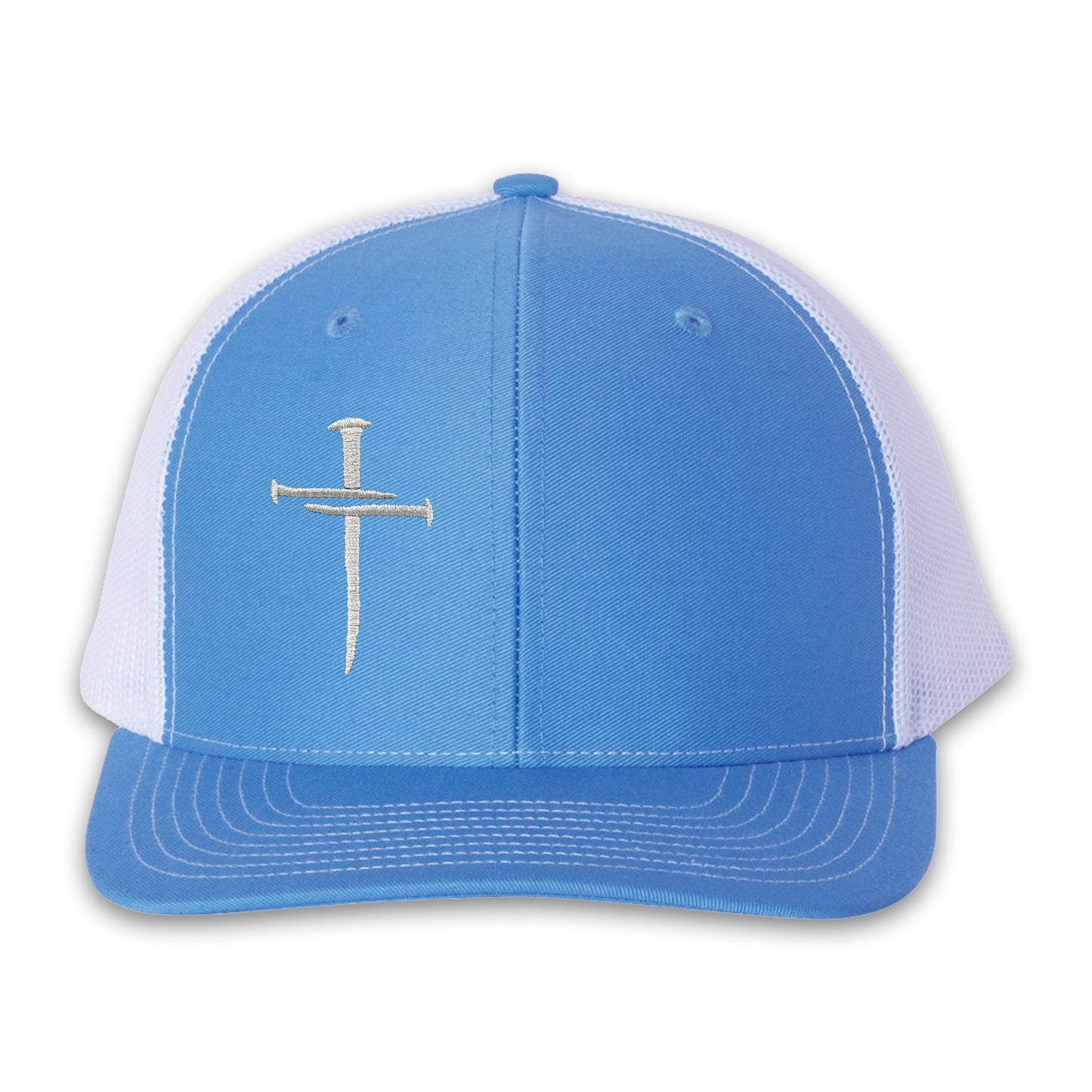 Nailed It Hat: 3 Nails Cross Embroidered Cap
