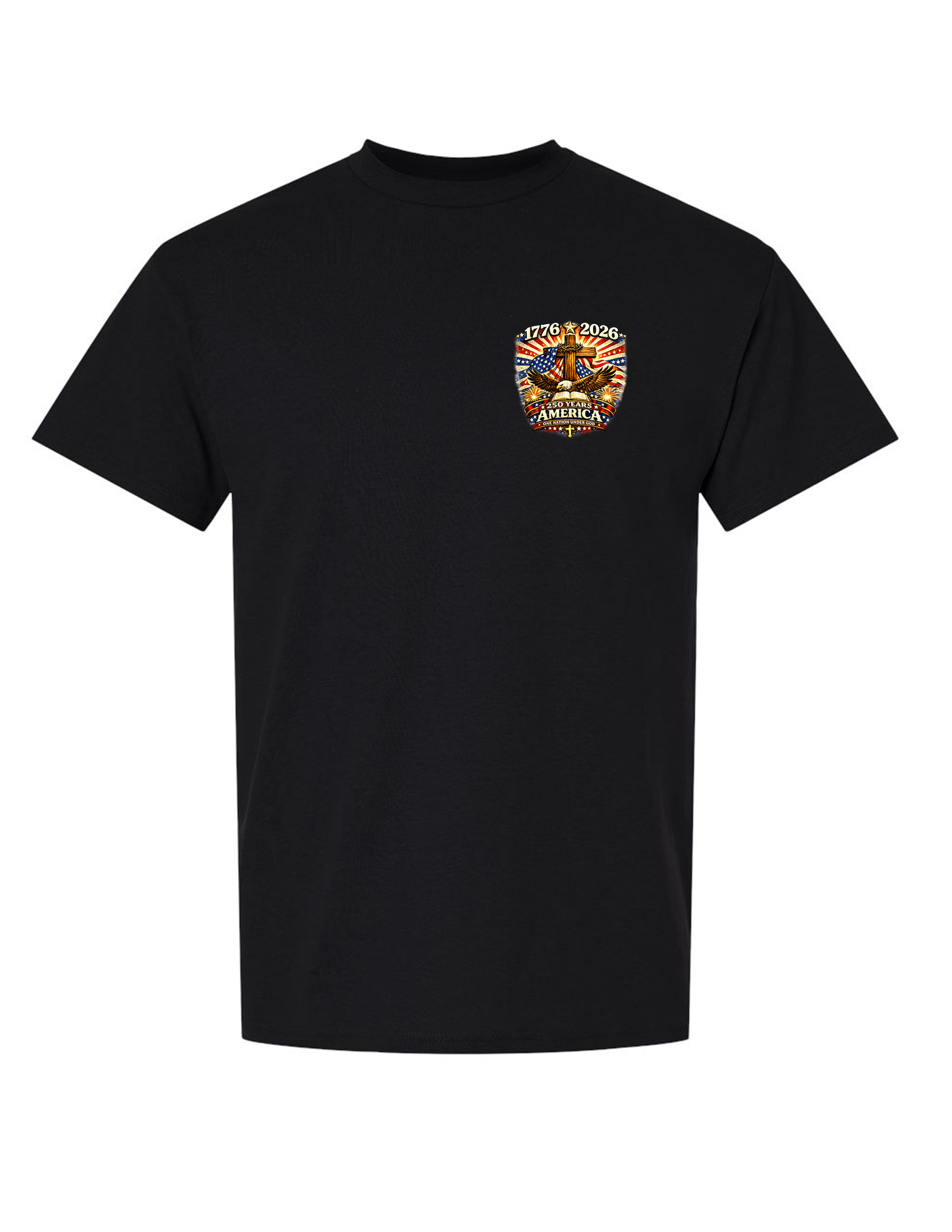 America 250 Years Under God Patriotic Christian T-Shirt | 1776–2026 Anniversary Tee