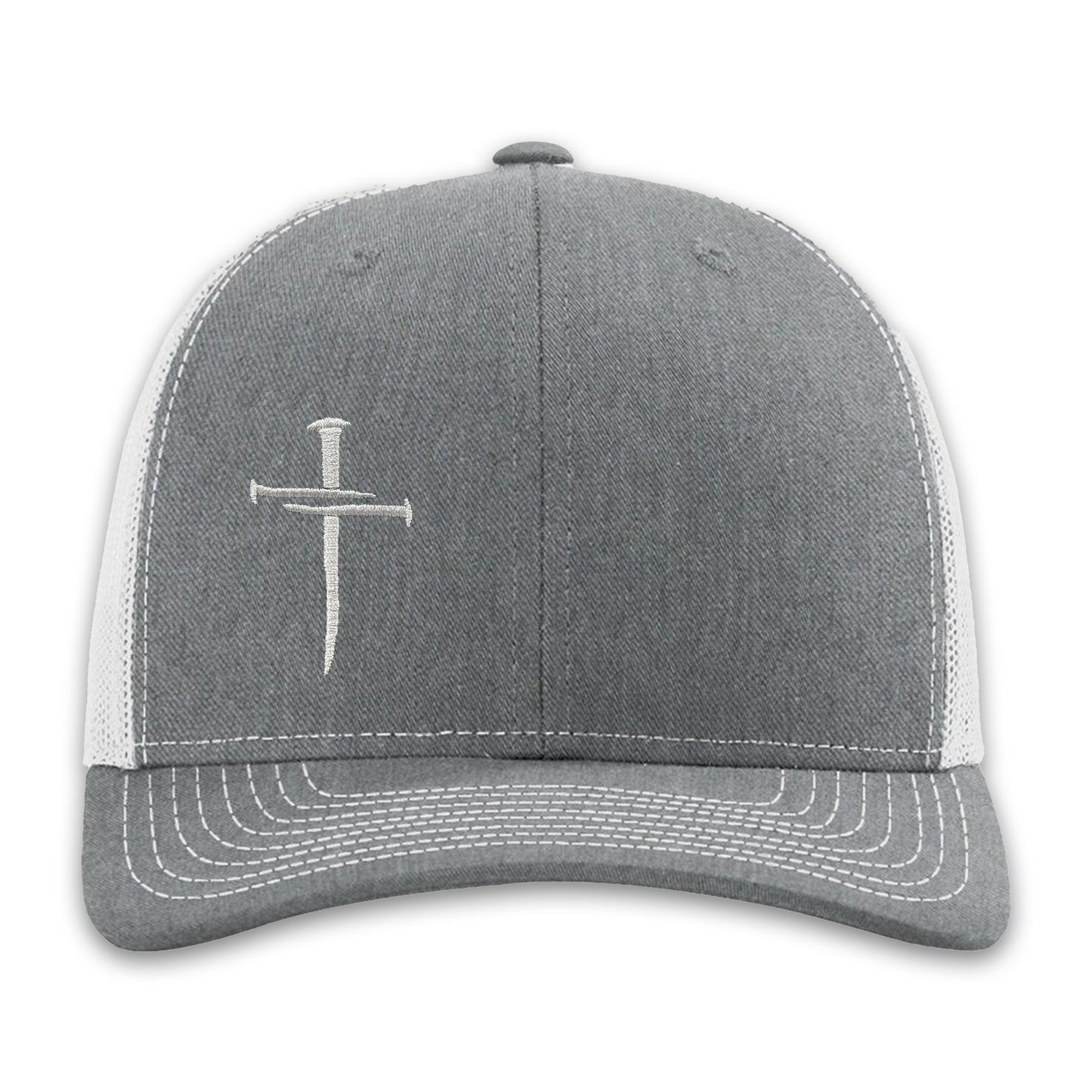 Nailed It Hat: 3 Nails Cross Embroidered Cap