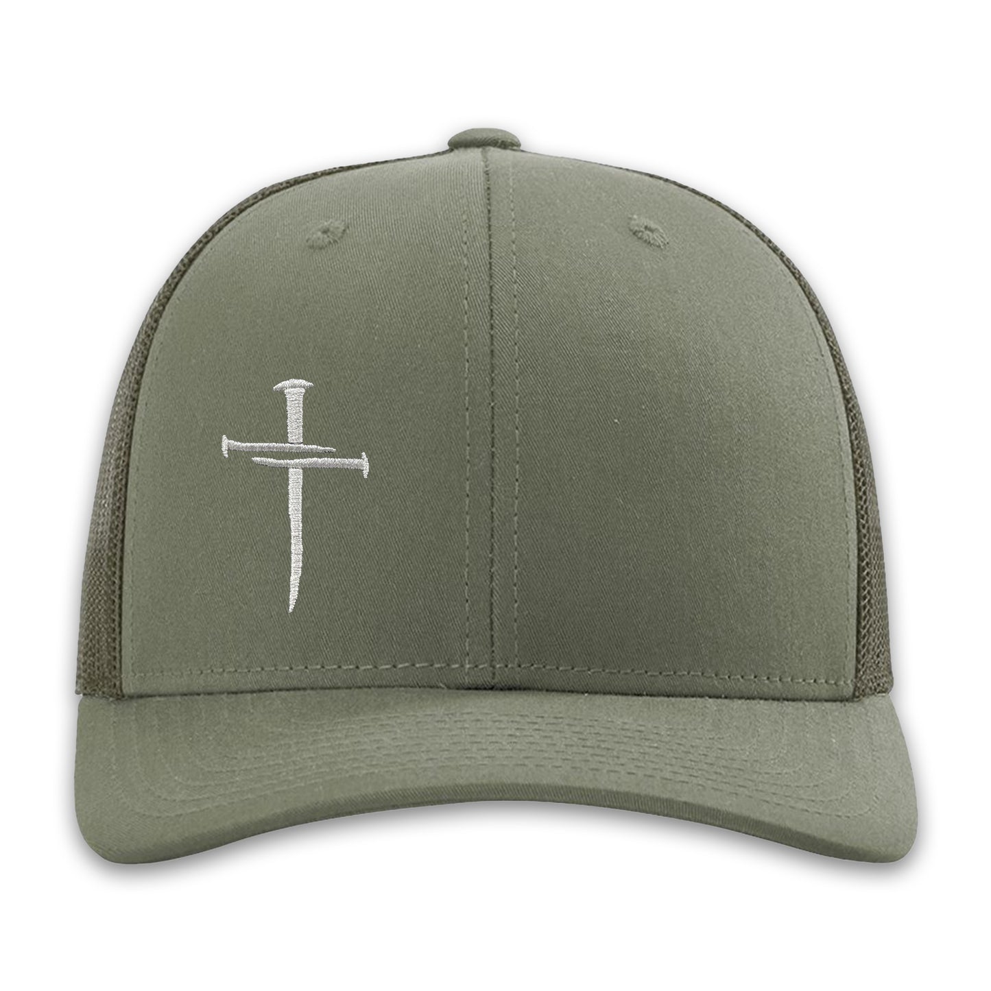 Nailed It Hat: 3 Nails Cross Embroidered Cap