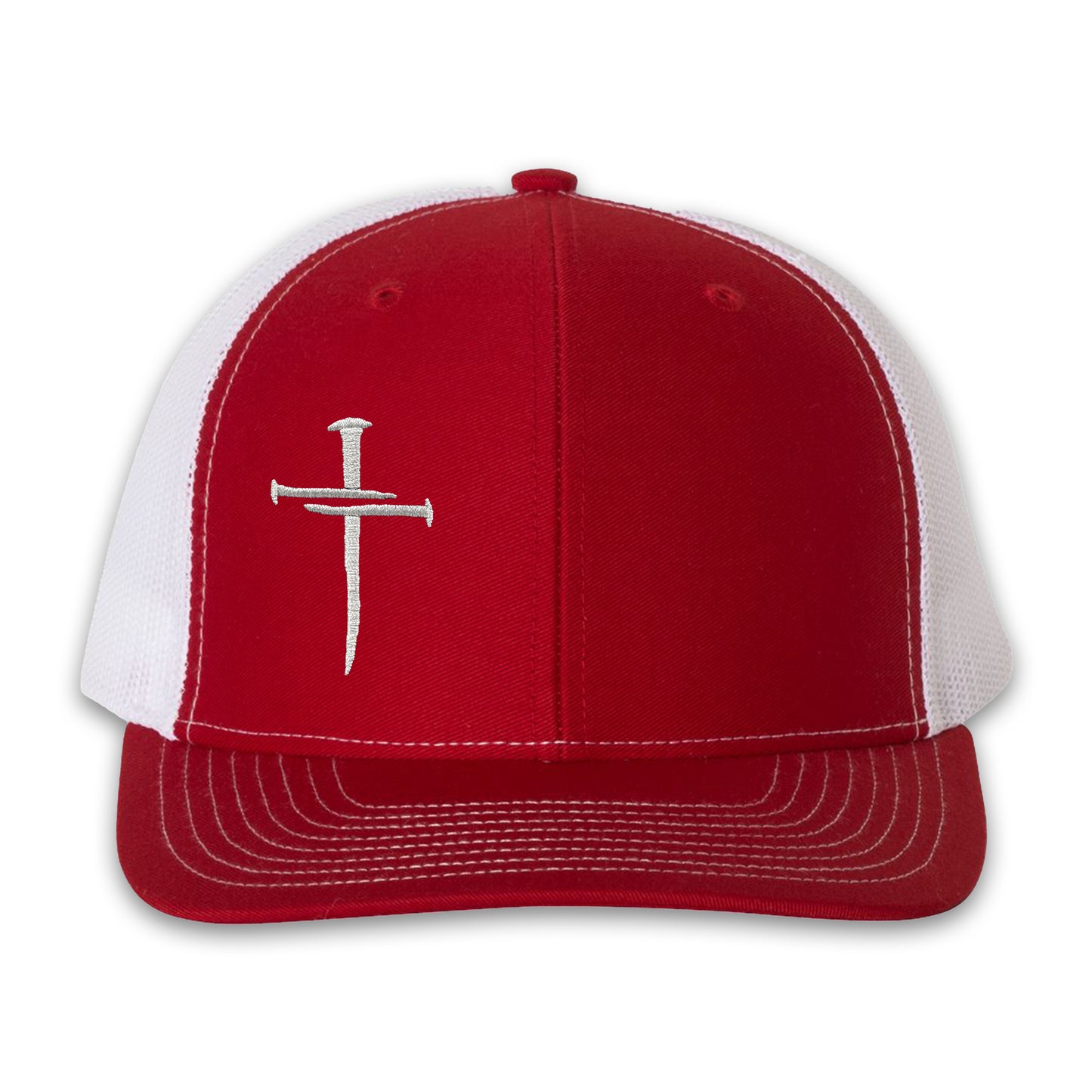 Nailed It Hat: 3 Nails Cross Embroidered Cap