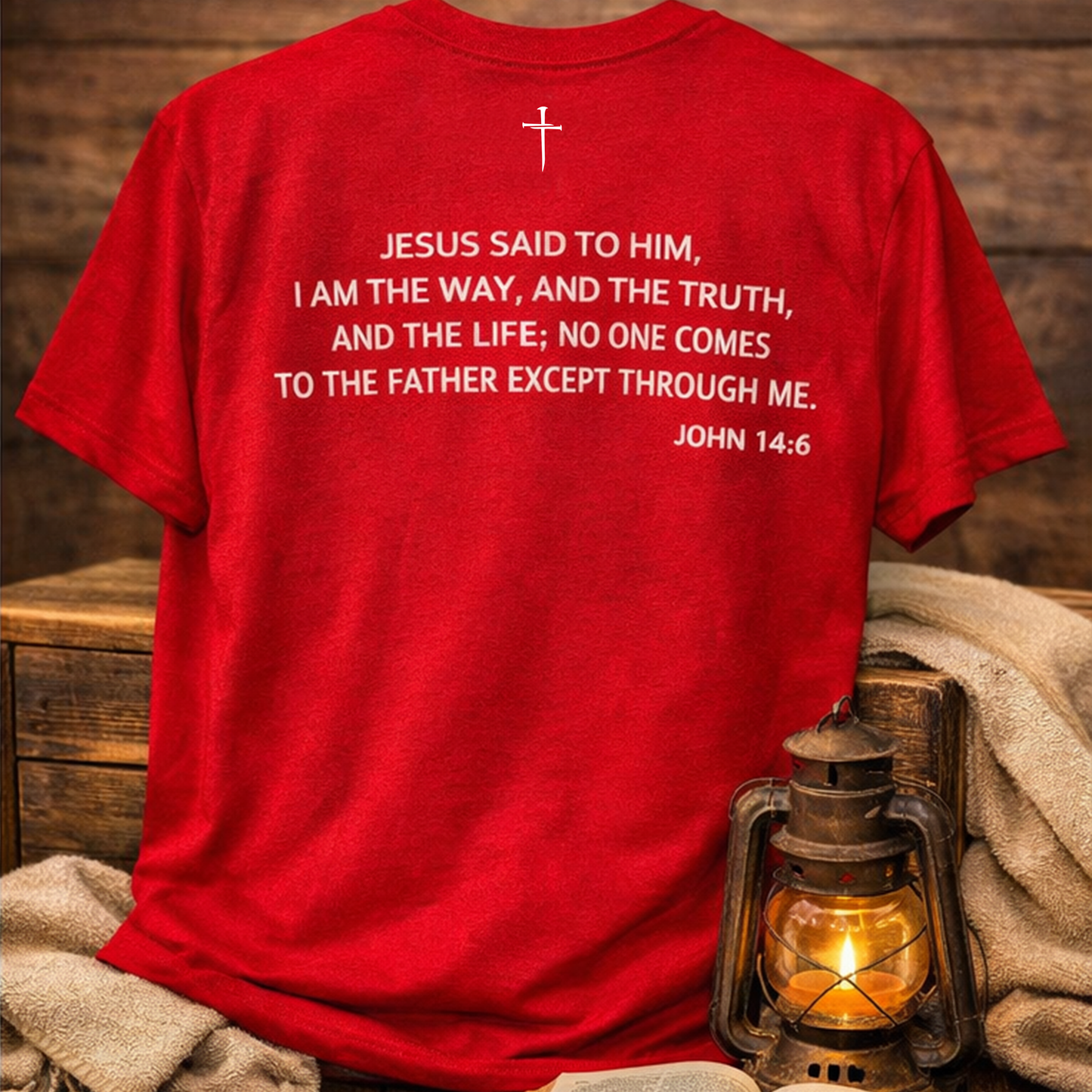 THE WAY Christian T-Shirt – John 14:6 Faith Shirt | Heavyweight USA-Made Gospel Tee