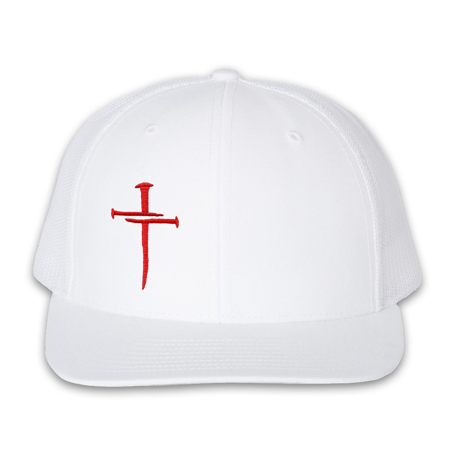 Nailed It Hat: 3 Nails Cross Embroidered Cap