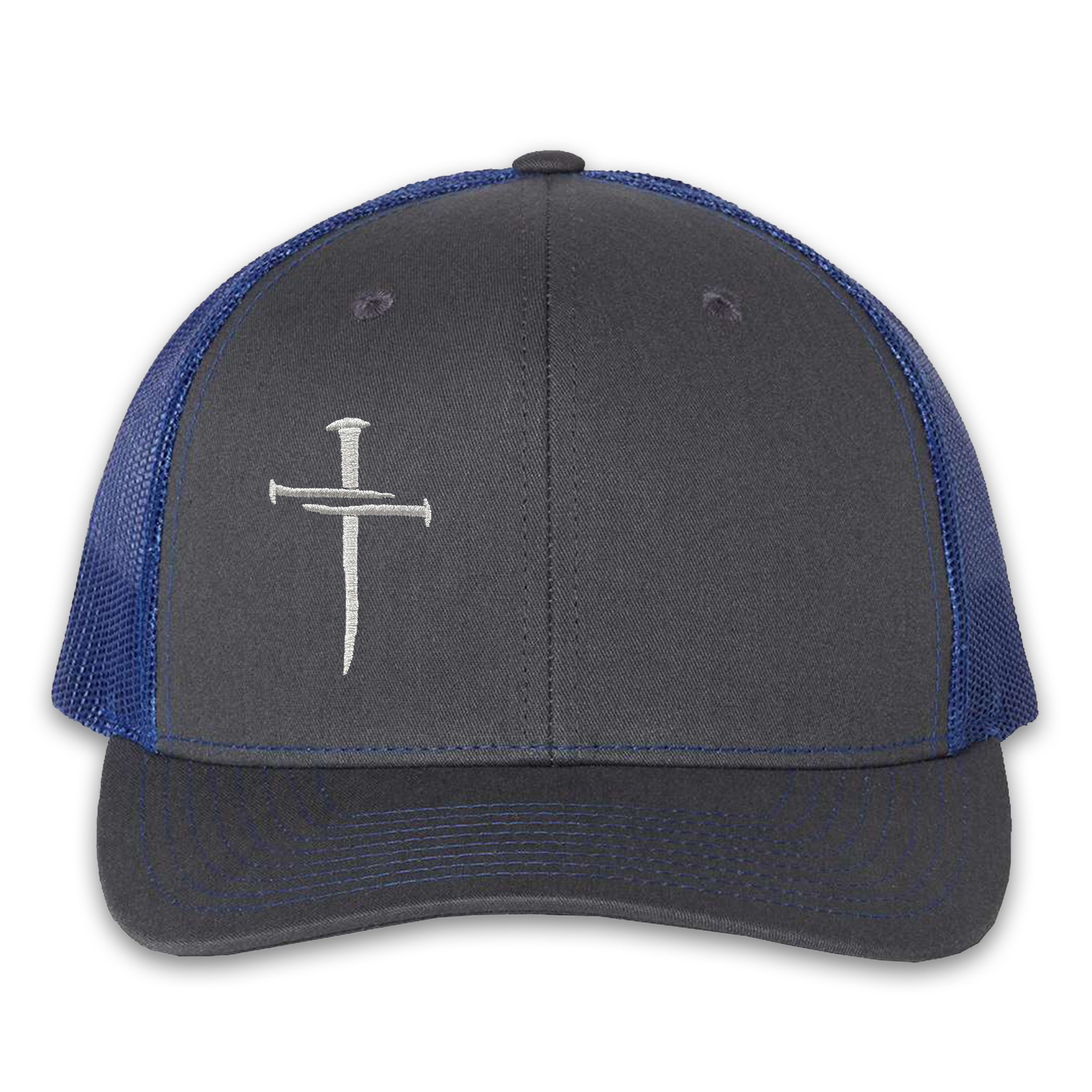 Nailed It Hat: 3 Nails Cross Embroidered Cap 28
