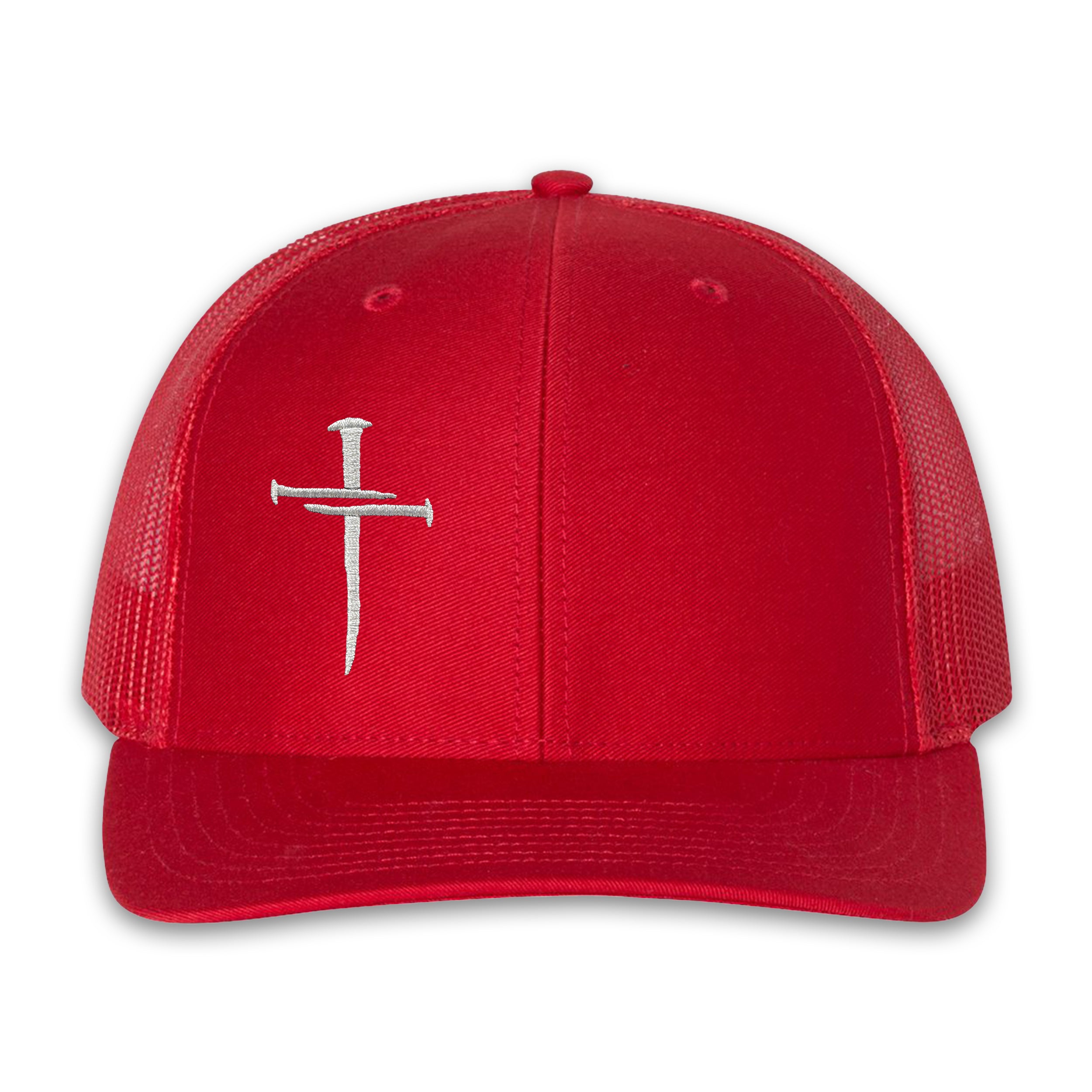 Nailed It Hat: 3 Nails Cross Embroidered Cap 33